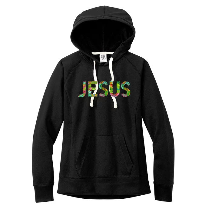 Jesus Hand Painted Word Art Women's Fleece Hoodie