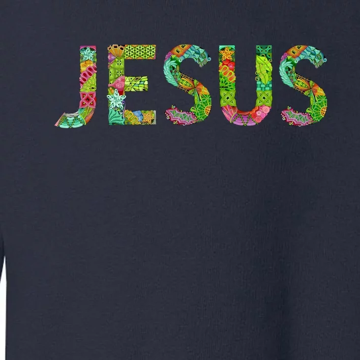 Jesus Hand Painted Word Art Toddler Sweatshirt