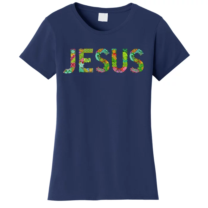 Jesus Hand Painted Word Art Women's T-Shirt