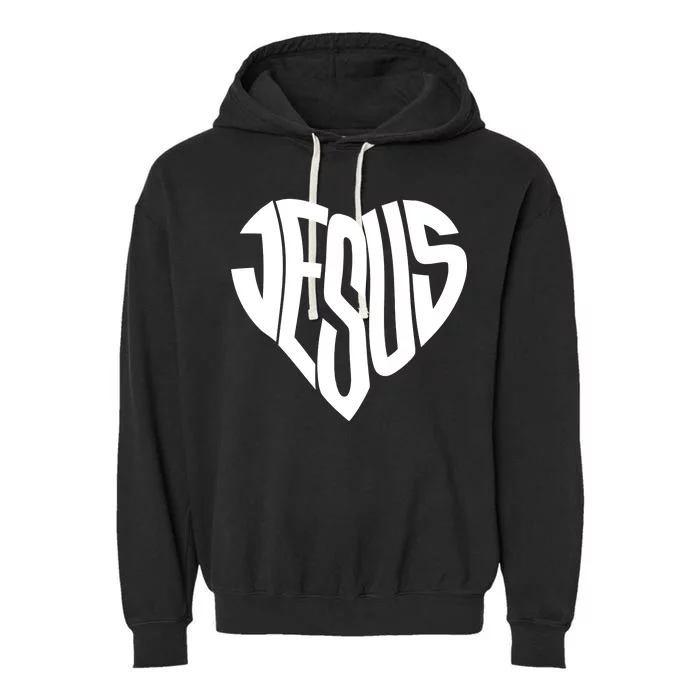 Jesus Heart Garment-Dyed Fleece Hoodie