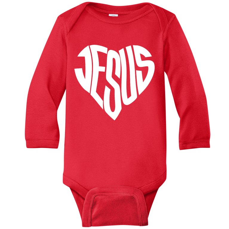 Jesus Heart Baby Long Sleeve Bodysuit