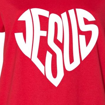 Jesus Heart Women's Plus Size T-Shirt