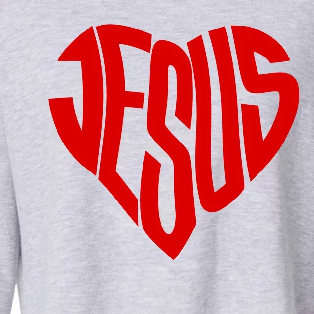 Jesus Heart Cropped Pullover Crew