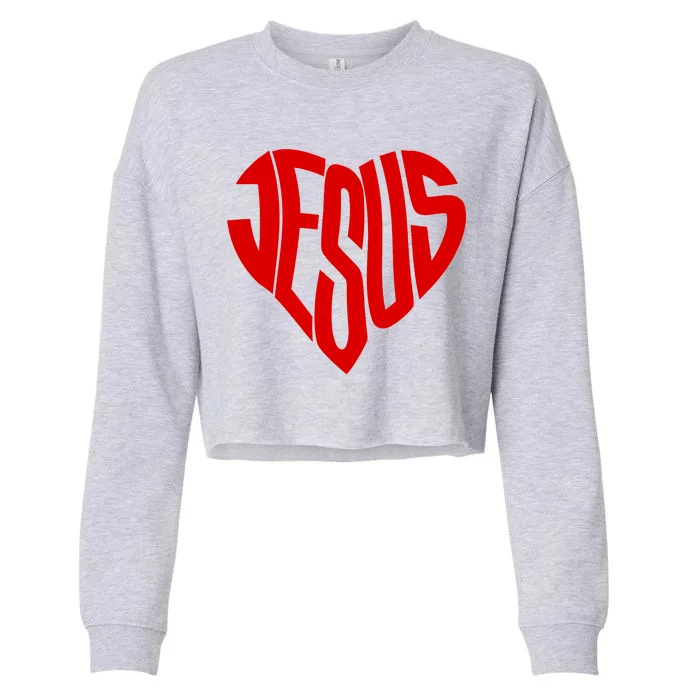 Jesus Heart Cropped Pullover Crew