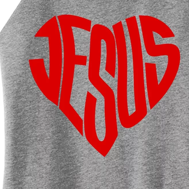 Jesus Heart Women’s Perfect Tri Rocker Tank