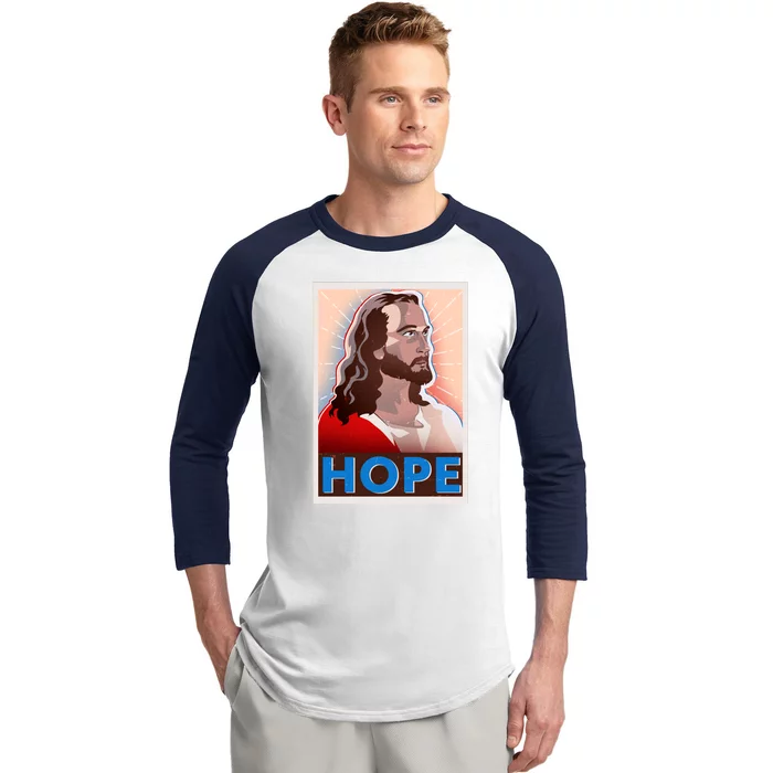 Jesus Hope Vintage Vote Poster Baseball Sleeve Shirt