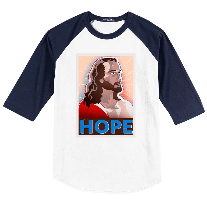 Jesus Hope Vintage Vote Poster Baseball Sleeve Shirt