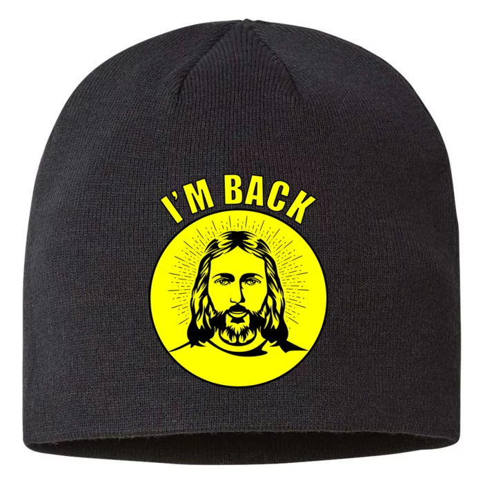 Jesus I'm Back Risen Easter 8 1/2in Sustainable Knit Beanie