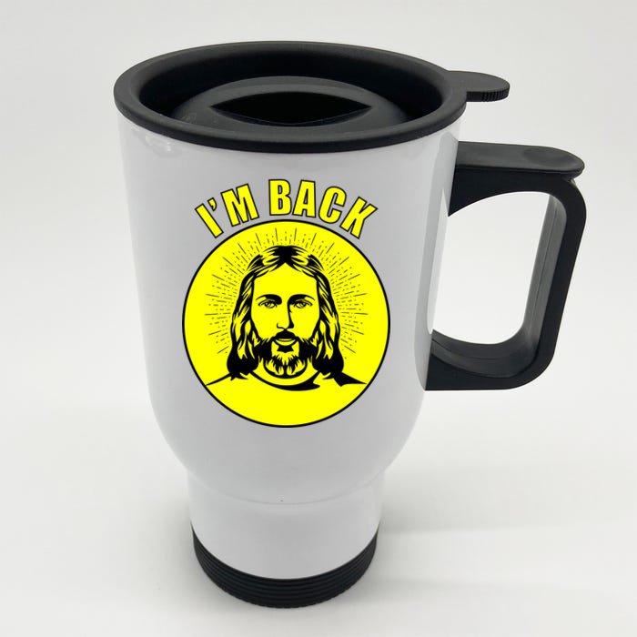 Jesus I'm Back Risen Easter Front & Back Stainless Steel Travel Mug