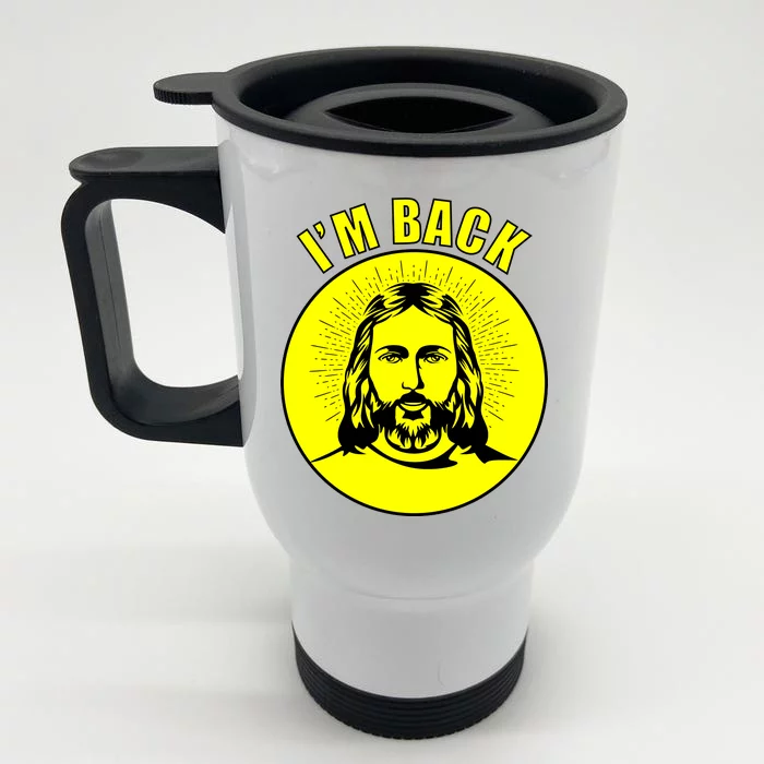 Jesus I'm Back Risen Easter Front & Back Stainless Steel Travel Mug