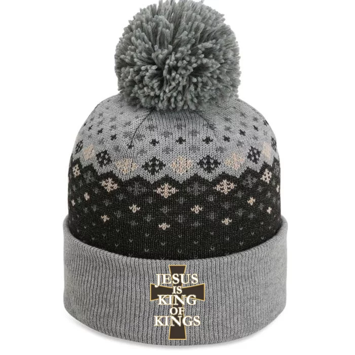 Jesus Is King of Kings Cross Religious The Baniff Cuffed Pom Beanie