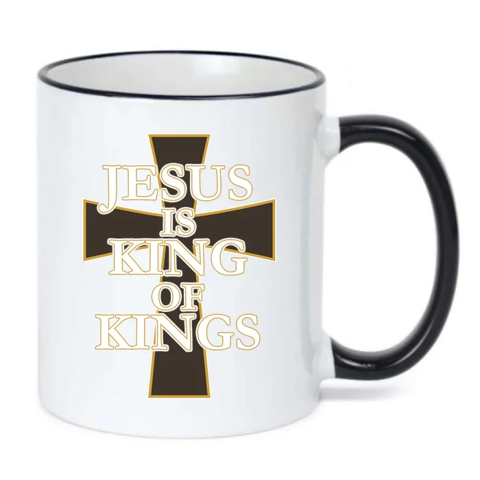 Jesus Is King of Kings Cross Religious Black Color Changing Mug