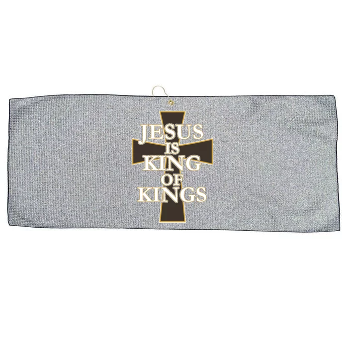 Jesus Is King of Kings Cross Religious Large Microfiber Waffle Golf Towel