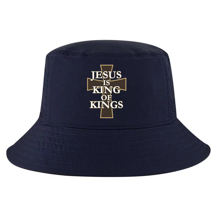 Jesus Is King of Kings Cross Religious Cool Comfort Performance Bucket Hat