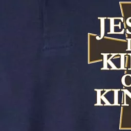 Jesus Is King of Kings Cross Religious Softstyle Adult Sport Polo