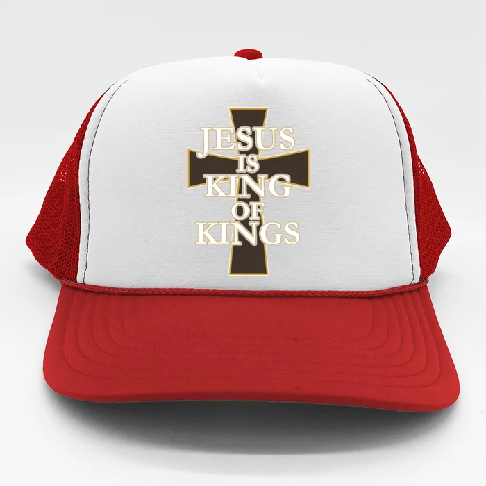 Jesus Is King of Kings Cross Religious Trucker Hat