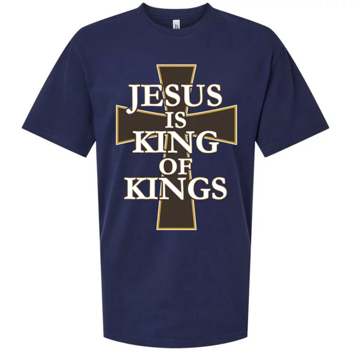 Jesus Is King of Kings Cross Religious Sueded Cloud Jersey T-Shirt