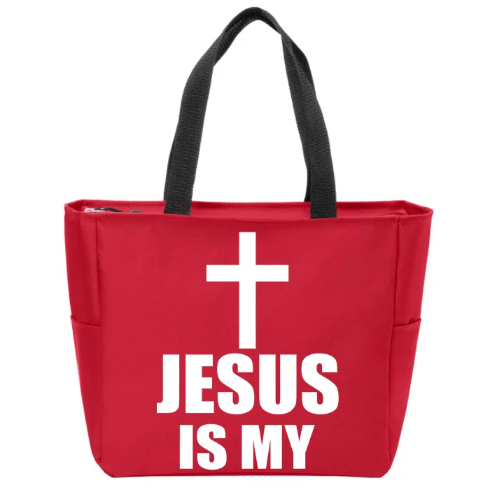 Jesus Is My Coach Zip Tote Bag