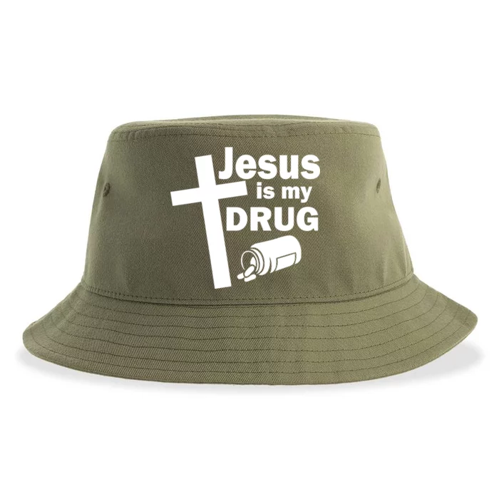 Jesus Is My Drug Sustainable Bucket Hat