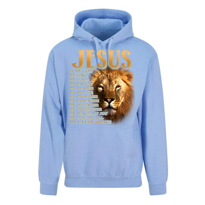 Jesus Is My God My King Lion Unisex Surf Hoodie