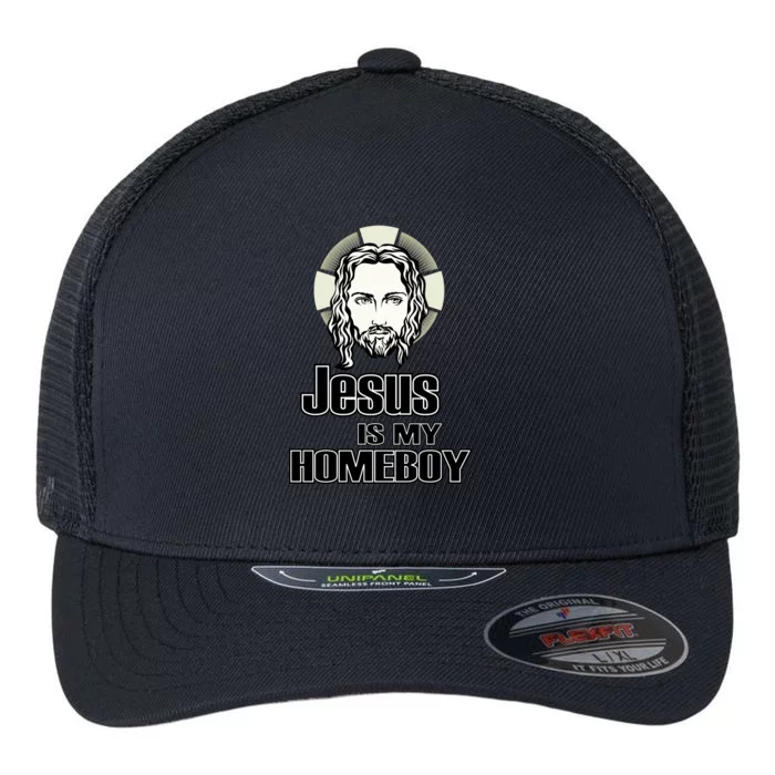 Jesus Is My Homeboy Flexfit Unipanel Trucker Cap