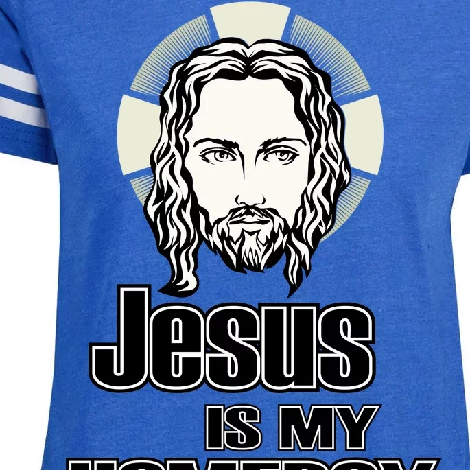 Jesus Is My Homeboy Enza Ladies Jersey Football T-Shirt