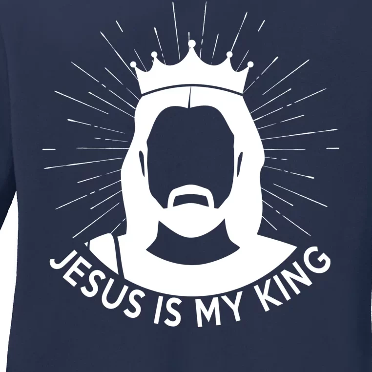 Jesus Is My King Ladies Long Sleeve Shirt