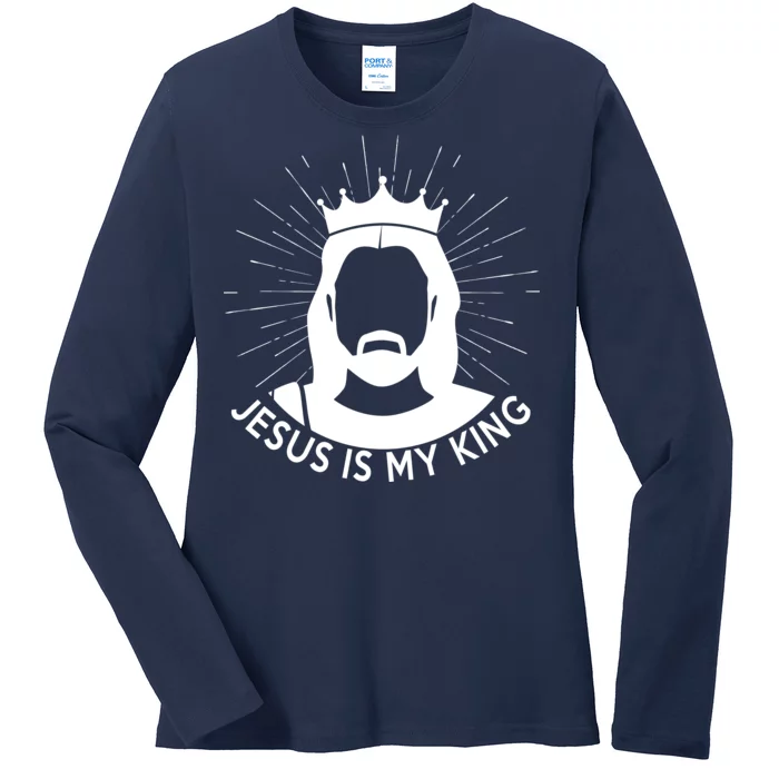 Jesus Is My King Ladies Long Sleeve Shirt