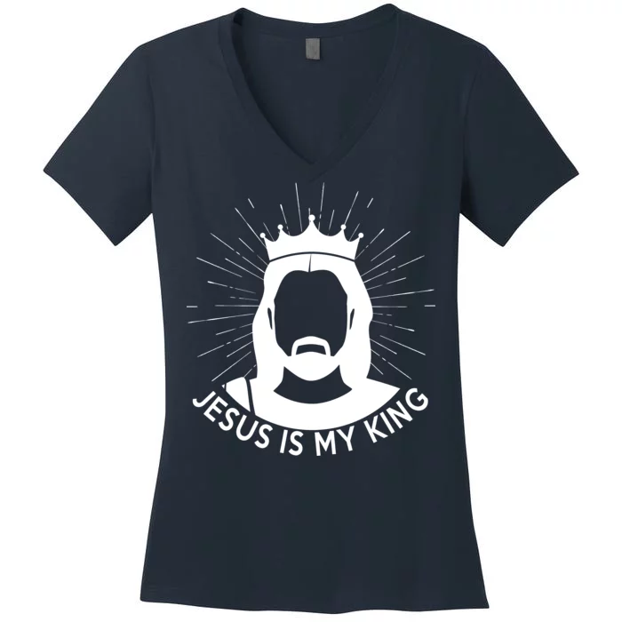 Jesus Is My King Women's V-Neck T-Shirt