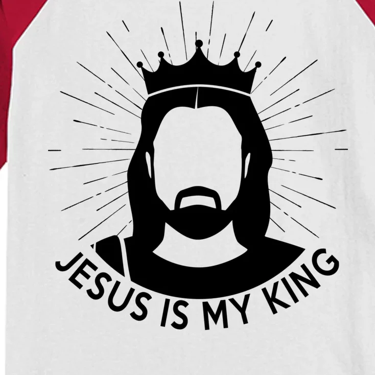 Jesus Is My King Kids Colorblock Raglan Jersey