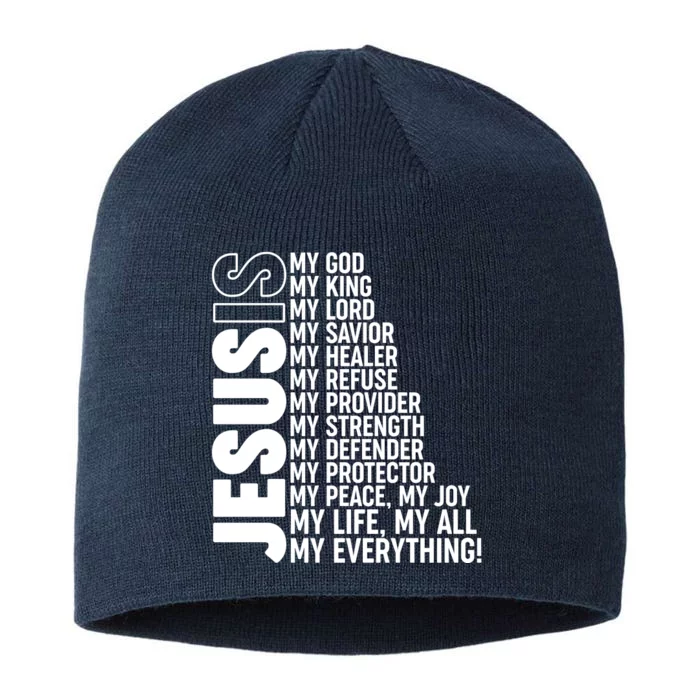 Jesus Is My Life My All My Everything 8 1/2in Sustainable Knit Beanie