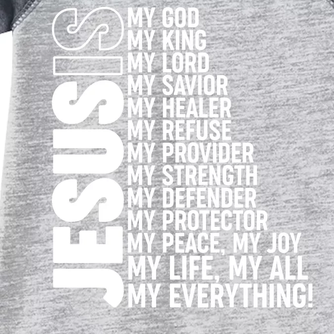 Jesus Is My Life My All My Everything Infant Baby Jersey Bodysuit