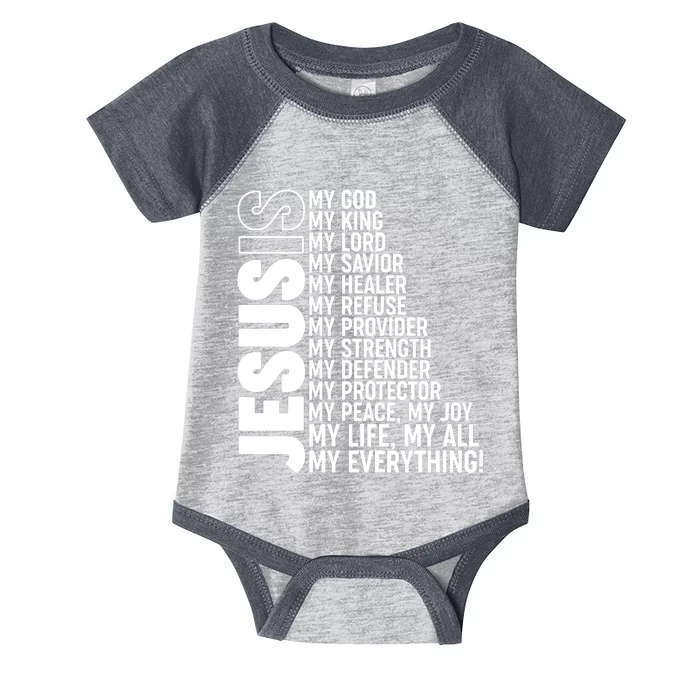 Jesus Is My Life My All My Everything Infant Baby Jersey Bodysuit