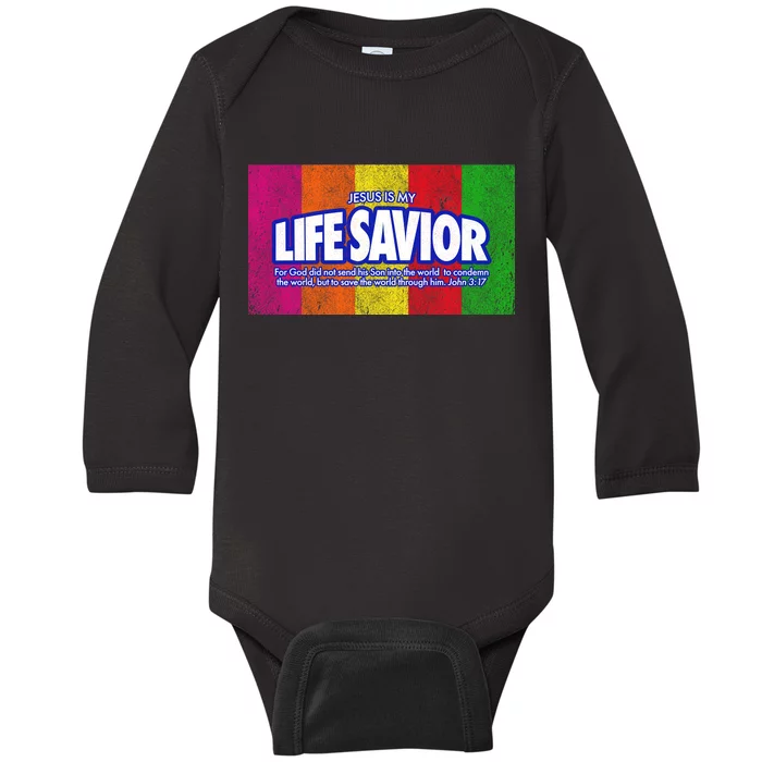 Jesus Is My Life Savior Baby Long Sleeve Bodysuit