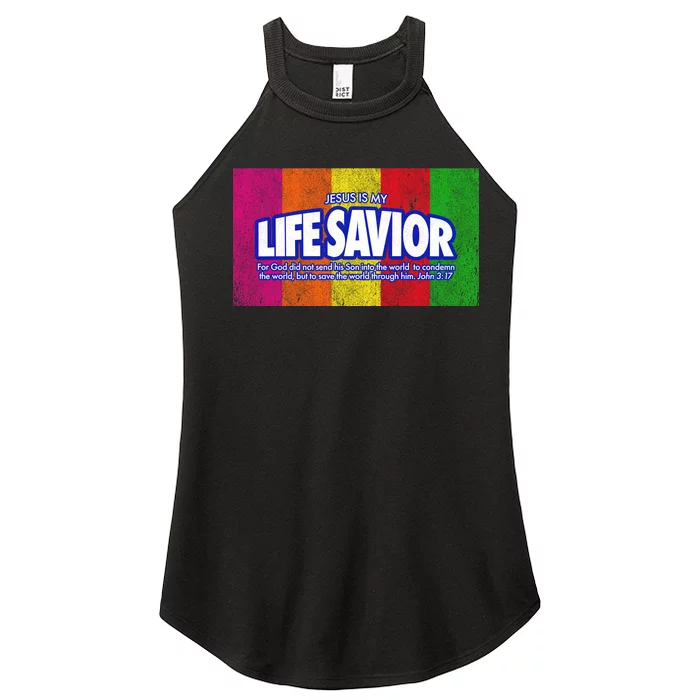 Jesus Is My Life Savior Women’s Perfect Tri Rocker Tank