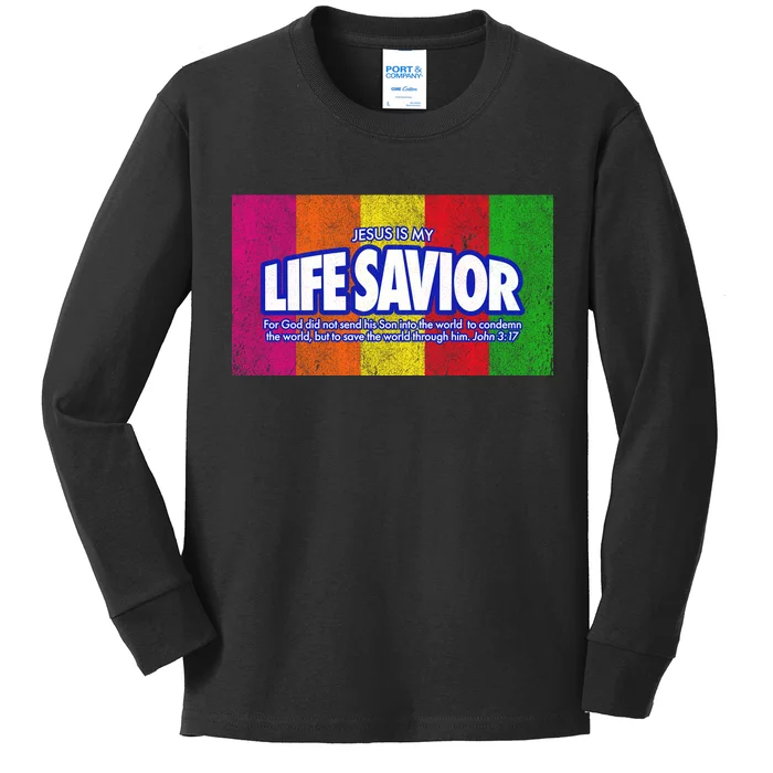 Jesus Is My Life Savior Kids Long Sleeve Shirt