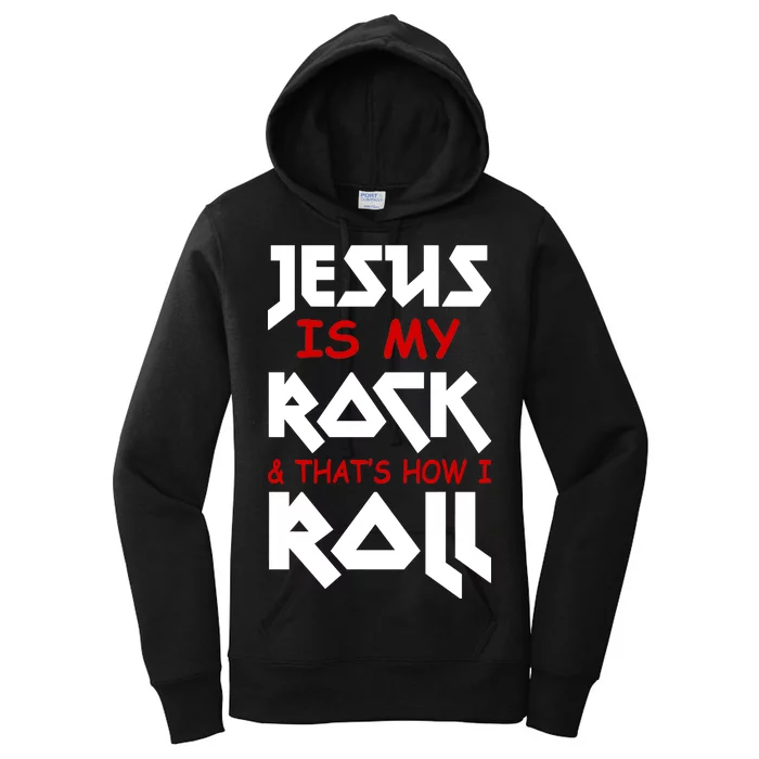 Jesus Is My Rock & Roll Women's Pullover Hoodie