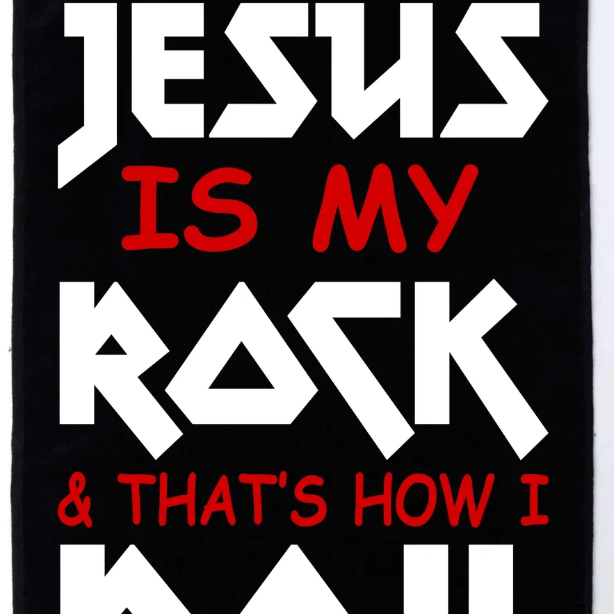 Jesus Is My Rock & Roll Platinum Collection Golf Towel