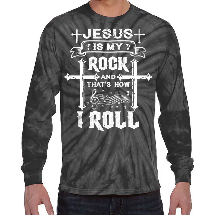 Jesus Is My Rock And Roll Christian Tie-Dye Long Sleeve Shirt