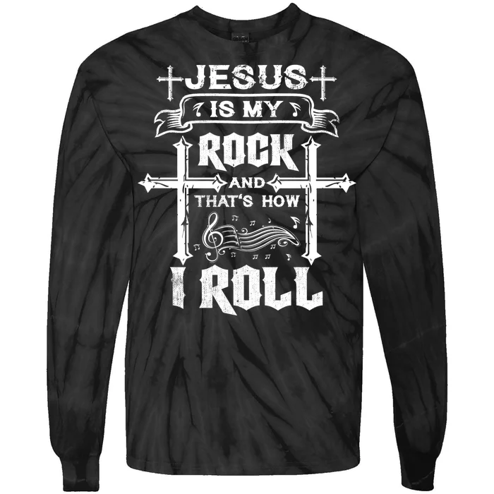 Jesus Is My Rock And Roll Christian Tie-Dye Long Sleeve Shirt