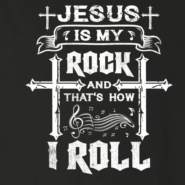 Jesus Is My Rock And Roll Christian Toddler Long Sleeve Shirt