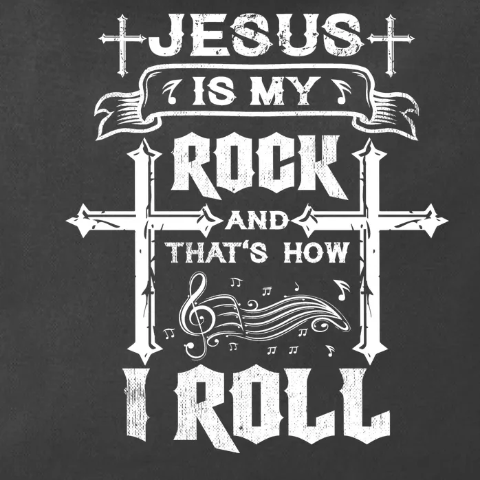 Jesus Is My Rock And Roll Christian Zip Tote Bag