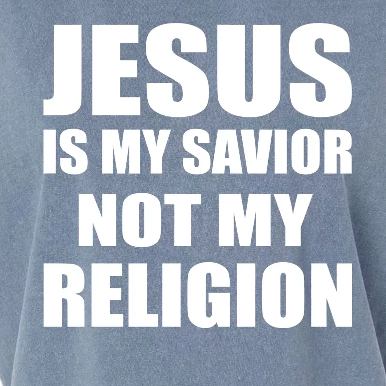 Jesus Is My Savior Not My Religion Garment-Dyed Women's Muscle Tee