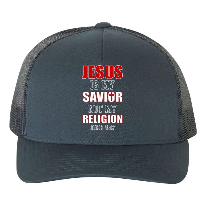 Jesus Is My Savior Not Religion Yupoong Adult 5-Panel Trucker Hat