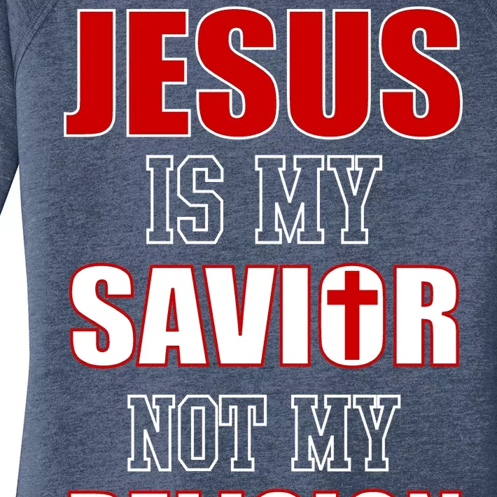 Jesus Is My Savior Not Religion Women's Perfect Tri Tunic Long Sleeve Shirt