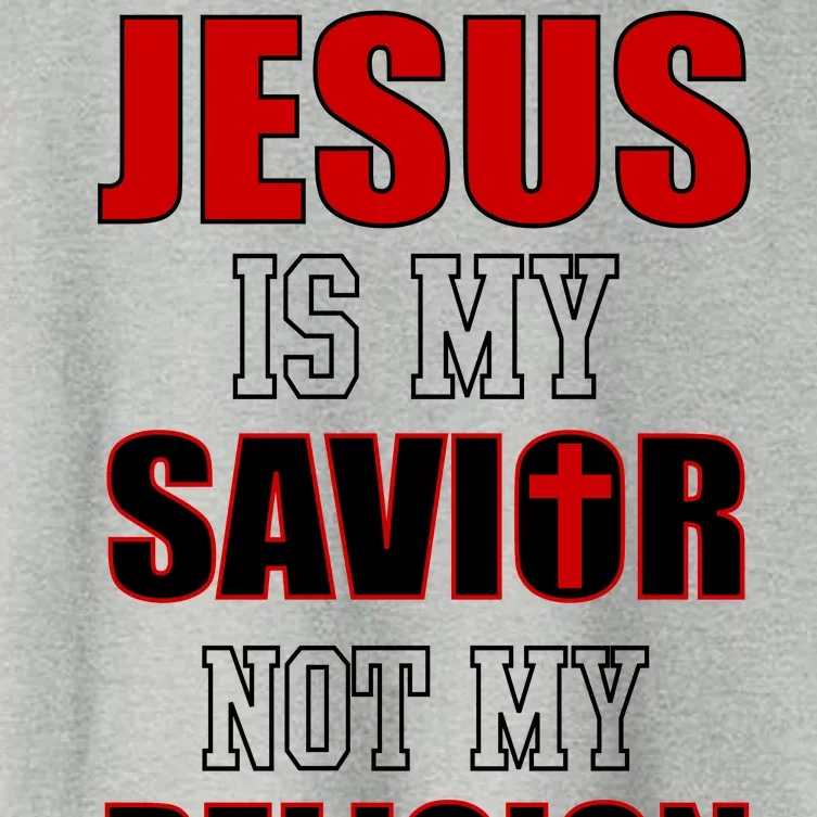 Jesus Is My Savior Not Religion Women's Crop Top Tee