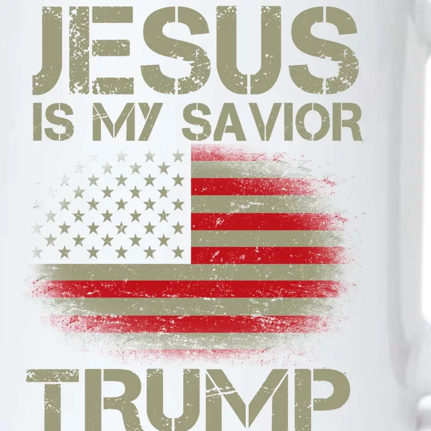 Jesus Is My Savior Trump Is My President Black Color Changing Mug