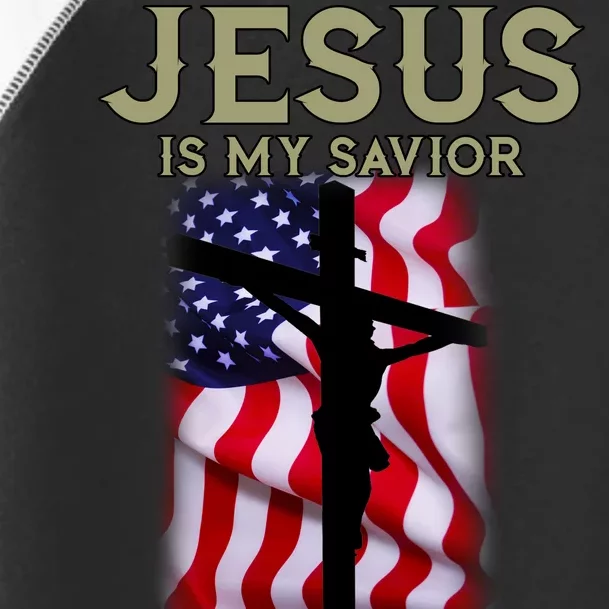 Jesus Is My Savior Trump Is My President American Cross Toddler Fine Jersey T-Shirt