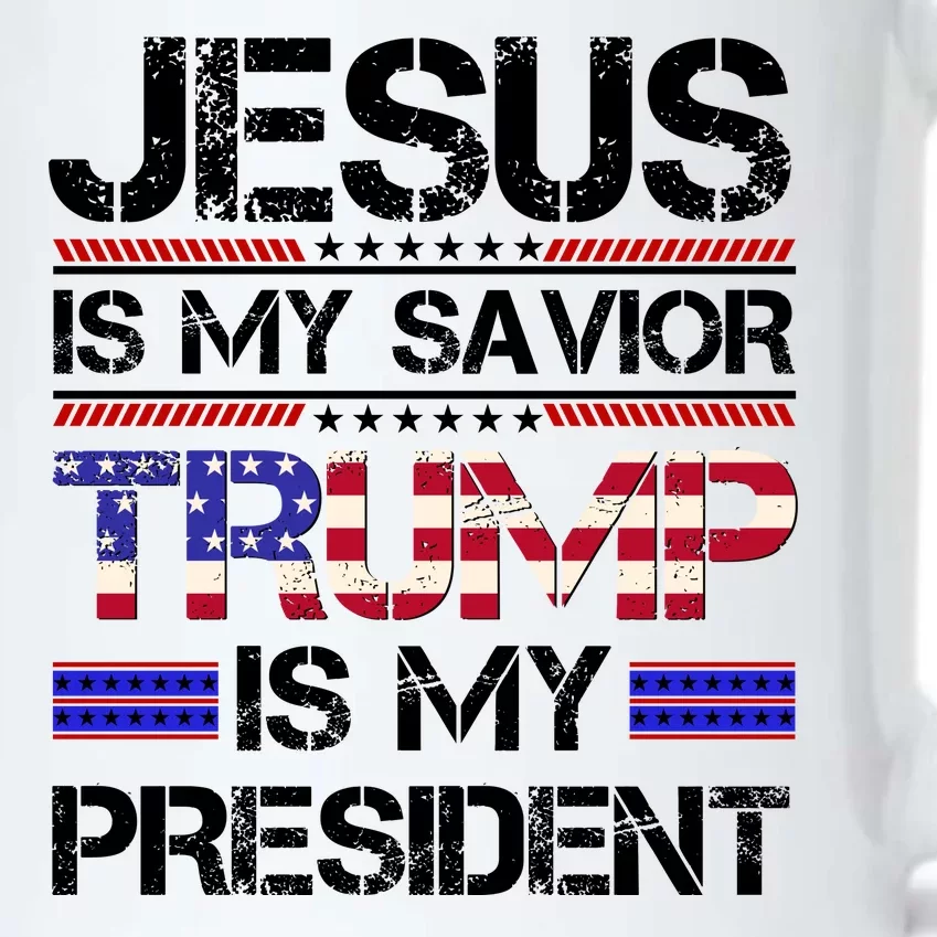 Jesus Is My Savior Trump Is My President Christian Black Color Changing Mug