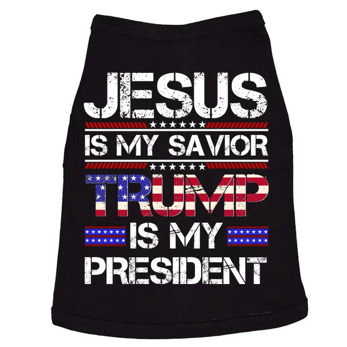 Jesus Is My Savior Trump Is My President Christian Doggie Tank